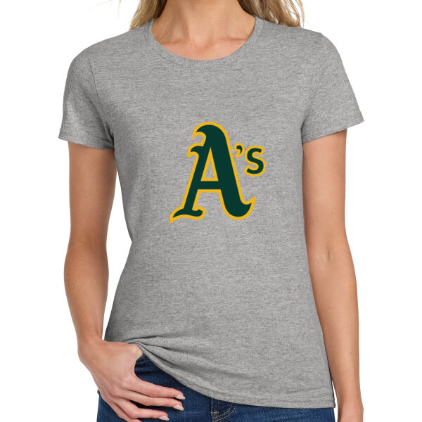 Gilroy Little League A's Ladies Heavy Cotton 100% Cotton T Shirt 2 Thumbnail