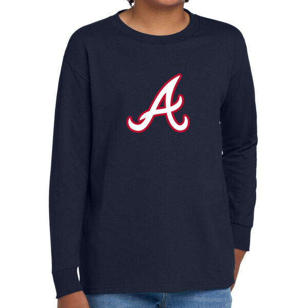 Gilroy Little League Braves Youth Heavy Cotton 100% Cotton Long Sleeve T Shirt Thumbnail
