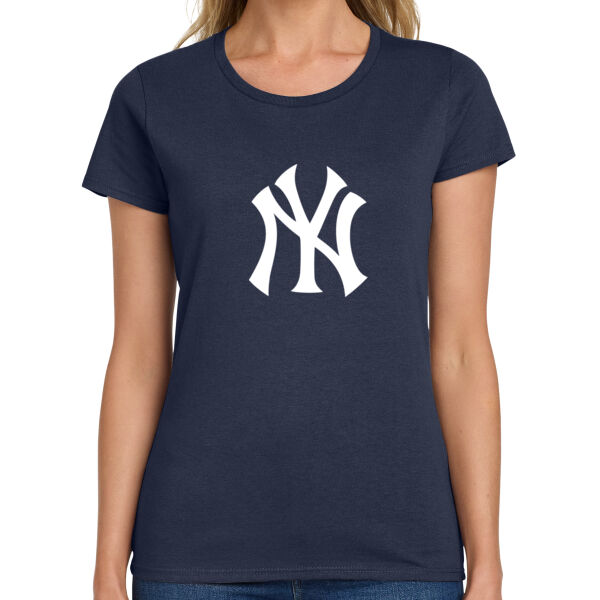 Gilroy Little League Yankees Ladies Heavy Cotton 100% Cotton T Shirt Thumbnail