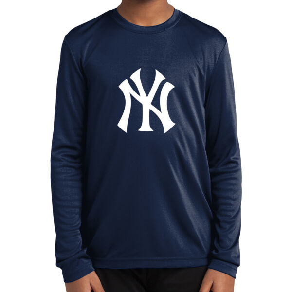 Gilroy Little League Yankees Youth Long Sleeve PosiCharge Competitor Tee Thumbnail